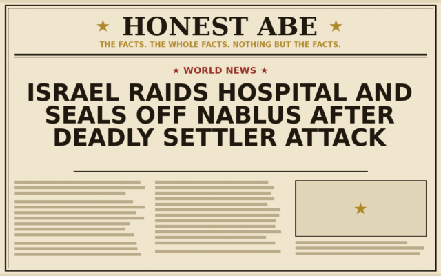 Israel Raids Hospital and Seals Off Nablus After Deadly Settler Attack