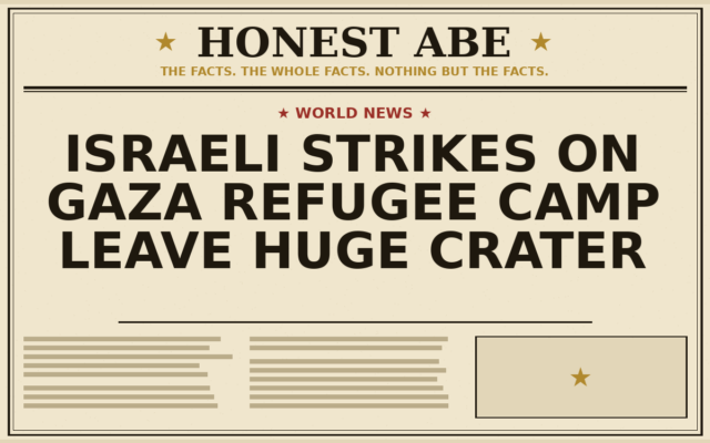 Israeli Strikes on Gaza Refugee Camp Leave Huge Crater