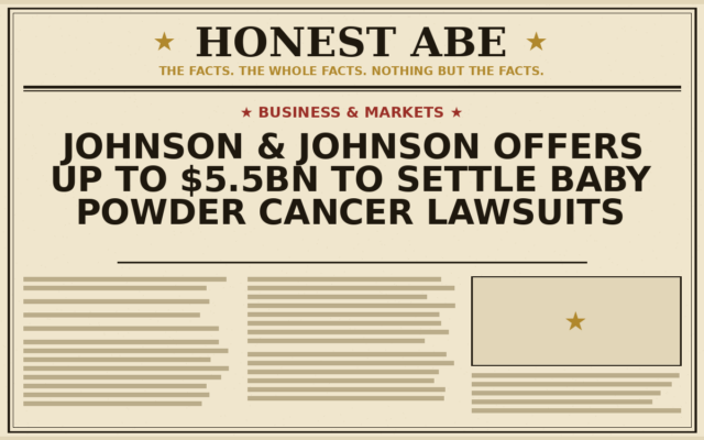 Johnson & Johnson Offers Up to $5.5bn to Settle Baby Powder Cancer Lawsuits