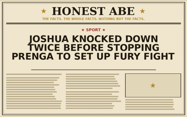 Joshua Knocked Down Twice Before Stopping Prenga to Set Up Fury Fight