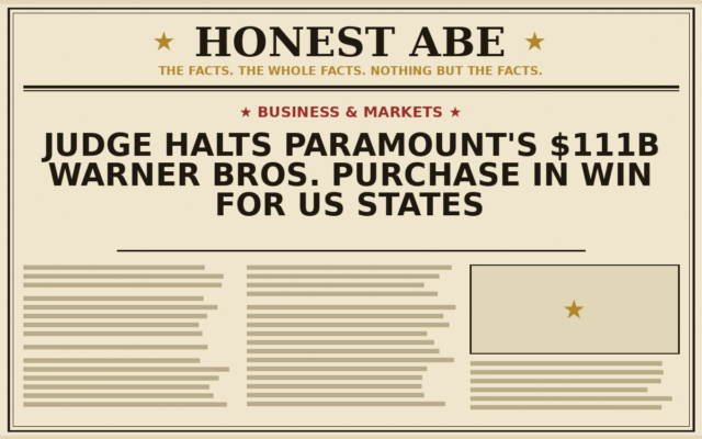 Judge Halts Paramount’s $111B Warner Bros. Purchase in Win for US States
