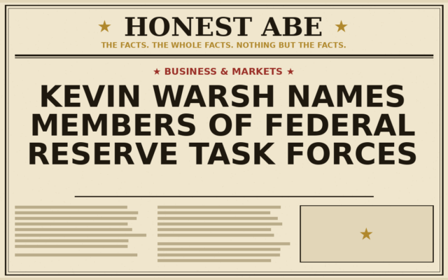 Kevin Warsh Names Members of Federal Reserve Task Forces