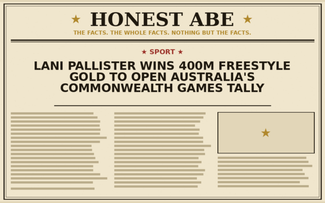 Lani Pallister Wins 400m Freestyle Gold to Open Australia’s Commonwealth Games Tally