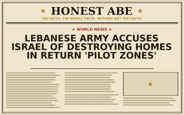 Lebanese Army Accuses Israel of Destroying Homes in Return ‘Pilot Zones’