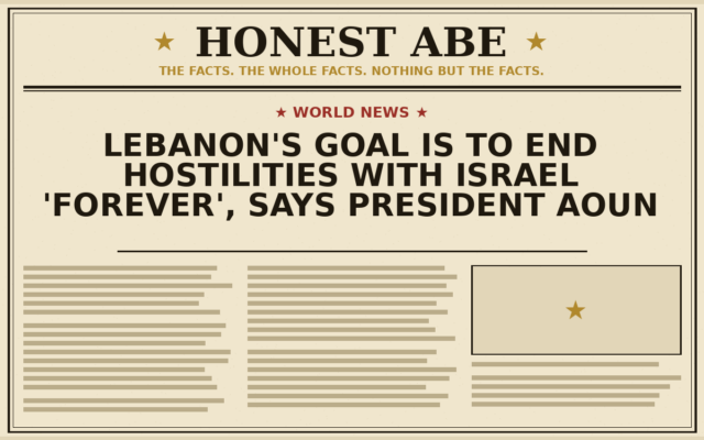 Lebanon’s Goal Is to End Hostilities With Israel ‘Forever’, Says President Aoun
