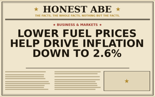 Lower Fuel Prices Help Drive Inflation Down to 2.6%