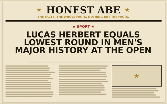 Lucas Herbert Equals Lowest Round in Men’s Major History at The Open