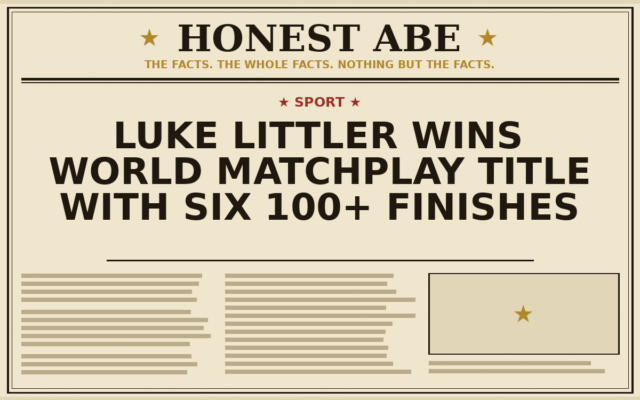 Luke Littler Wins World Matchplay Title With Six 100+ Finishes