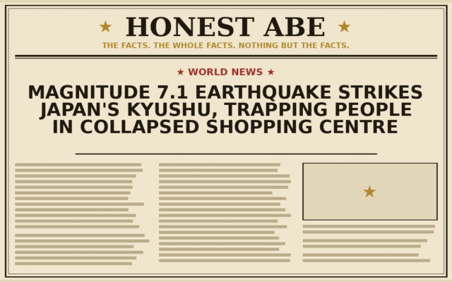 Magnitude 7.1 Earthquake Strikes Japan’s Kyushu, Trapping People in Collapsed Shopping Centre