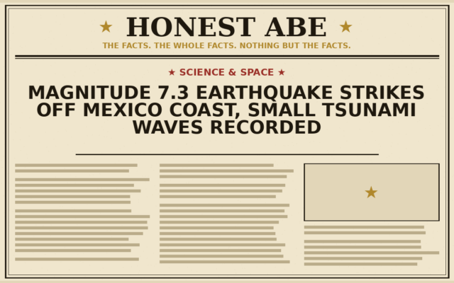 Magnitude 7.3 Earthquake Strikes Off Mexico Coast, Small Tsunami Waves Recorded