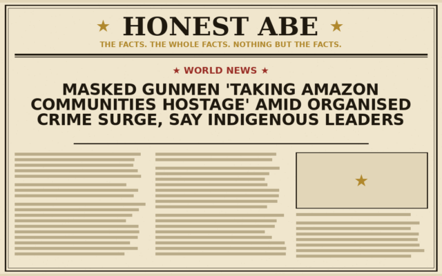 Masked Gunmen ‘Taking Amazon Communities Hostage’ Amid Organised Crime Surge, Say Indigenous Leaders