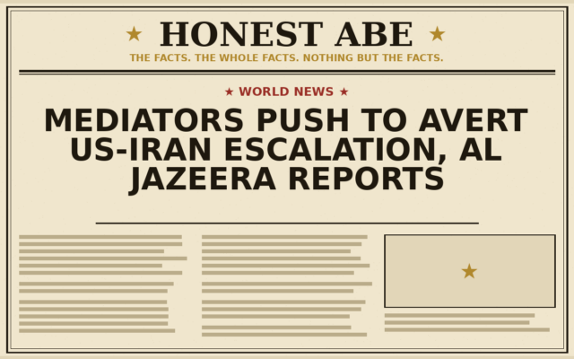 Mediators Push to Avert US-Iran Escalation, Al Jazeera Reports