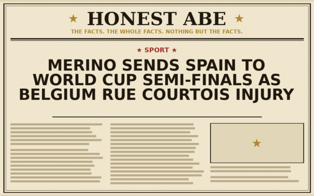 Merino Sends Spain to World Cup Semi-Finals as Belgium Rue Courtois Injury