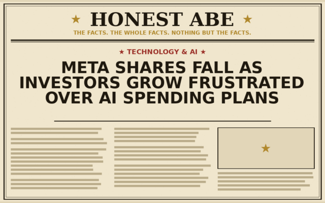 Meta Shares Fall as Investors Grow Frustrated Over AI Spending Plans