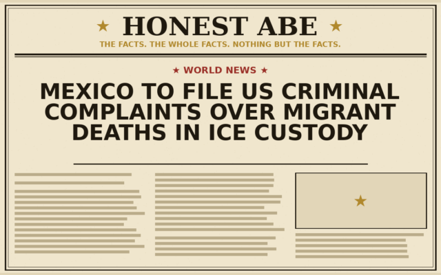 Mexico to File US Criminal Complaints Over Migrant Deaths in ICE Custody
