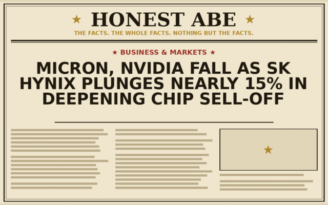 Micron, Nvidia Fall as SK Hynix Plunges Nearly 15% in Deepening Chip Sell-Off