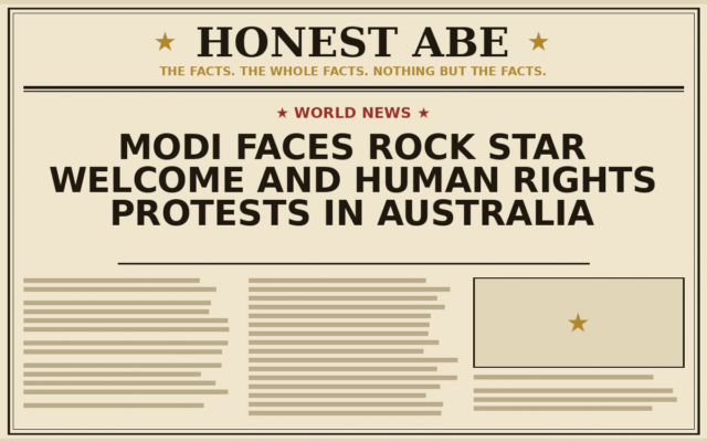 Modi Faces Rock Star Welcome and Human Rights Protests in Australia