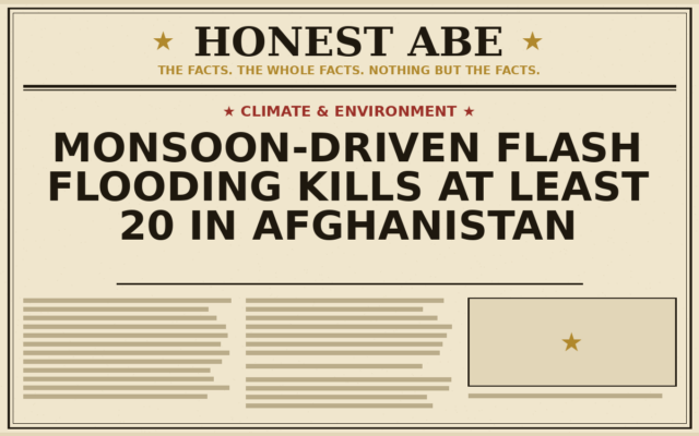 Monsoon-Driven Flash Flooding Kills at Least 20 in Afghanistan