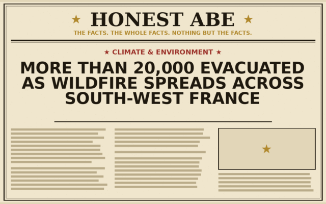 More Than 20,000 Evacuated as Wildfire Spreads Across South-West France