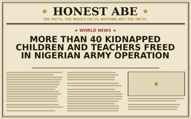 More Than 40 Kidnapped Children and Teachers Freed in Nigerian Army Operation