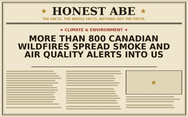 More Than 800 Canadian Wildfires Spread Smoke and Air Quality Alerts Into US