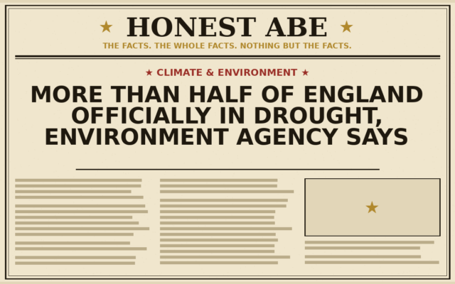 More Than Half of England Officially in Drought, Environment Agency Says