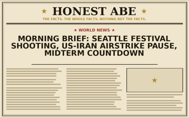 Morning Brief: Seattle Festival Shooting, US-Iran Airstrike Pause, Midterm Countdown