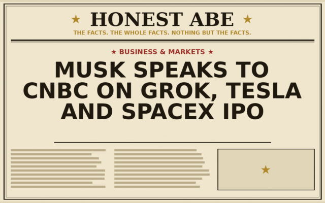 Musk Speaks to CNBC on Grok, Tesla and SpaceX IPO