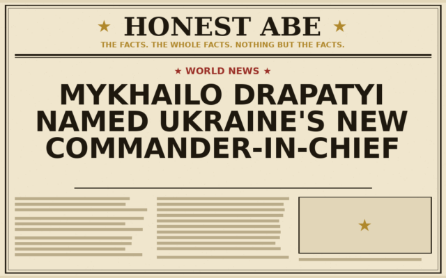 Mykhailo Drapatyi Named Ukraine’s New Commander-in-Chief