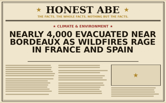 Nearly 4,000 Evacuated Near Bordeaux as Wildfires Rage in France and Spain