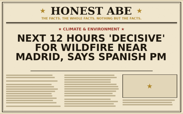 Next 12 Hours ‘Decisive’ for Wildfire Near Madrid, Says Spanish PM