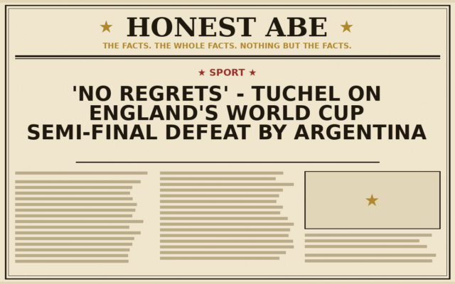 ‘No regrets’ – Tuchel on England’s World Cup semi-final defeat by Argentina