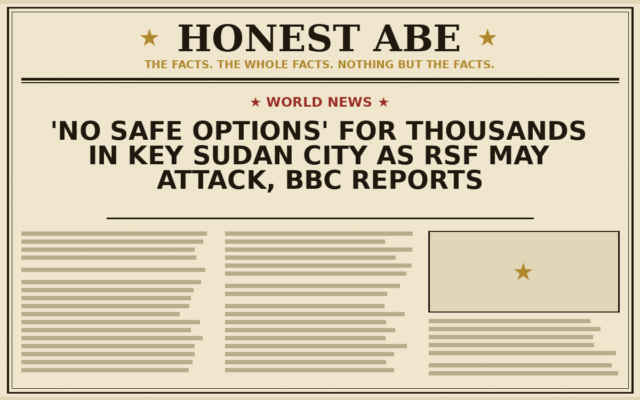 ‘No Safe Options’ for Thousands in Key Sudan City as RSF May Attack, BBC Reports