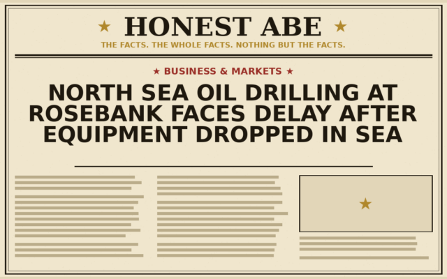 North Sea Oil Drilling at Rosebank Faces Delay After Equipment Dropped in Sea
