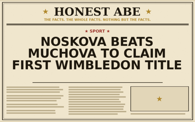 Noskova Beats Muchova to Claim First Wimbledon Title