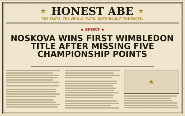 Noskova Wins First Wimbledon Title After Missing Five Championship Points
