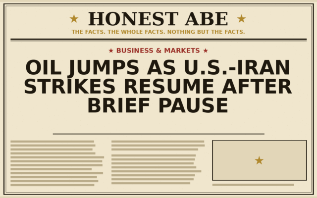 Oil Jumps as U.S.-Iran Strikes Resume After Brief Pause