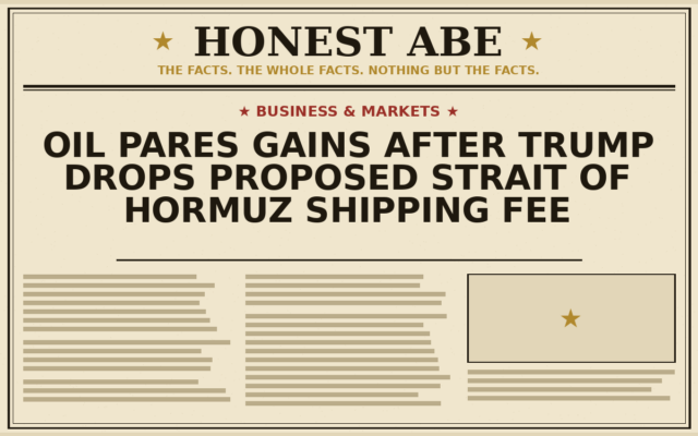 Oil Pares Gains After Trump Drops Proposed Strait of Hormuz Shipping Fee