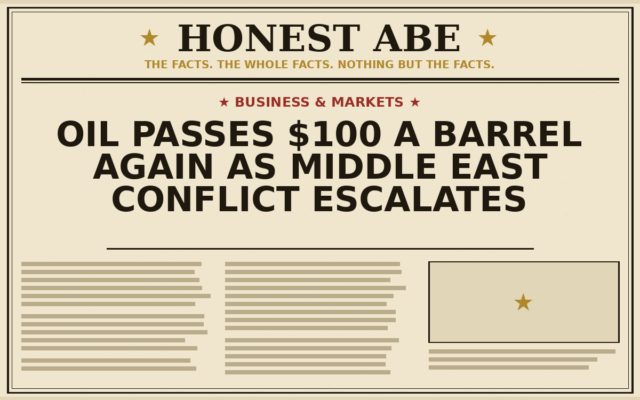 Oil Passes $100 a Barrel Again as Middle East Conflict Escalates