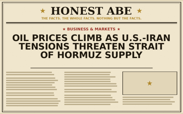 Oil Prices Climb as U.S.-Iran Tensions Threaten Strait of Hormuz Supply