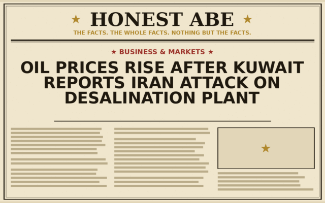 Oil Prices Rise After Kuwait Reports Iran Attack on Desalination Plant