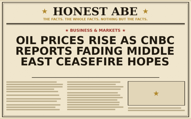Oil Prices Rise as CNBC Reports Fading Middle East Ceasefire Hopes