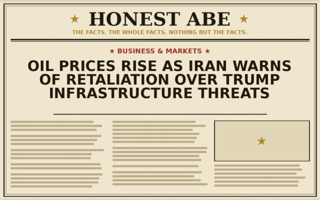Oil Prices Rise as Iran Warns of Retaliation Over Trump Infrastructure Threats