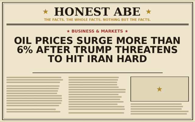 Oil Prices Surge More Than 6% After Trump Threatens to Hit Iran Hard