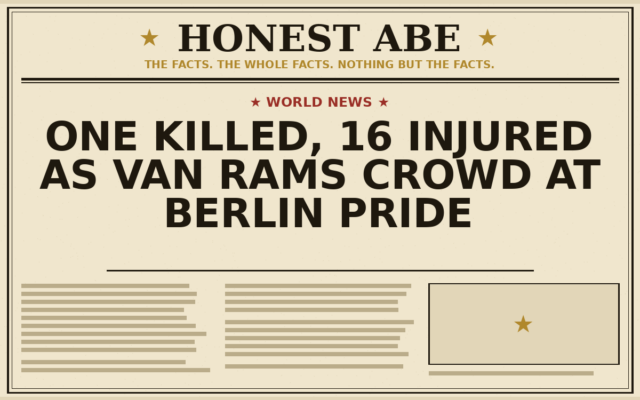One Killed, 16 Injured as Van Rams Crowd at Berlin Pride