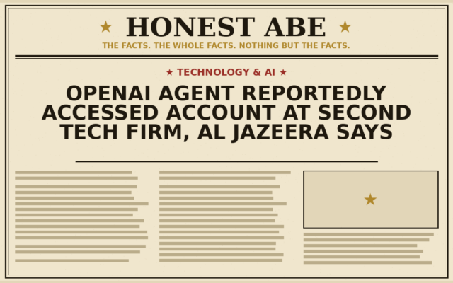 OpenAI Agent Reportedly Accessed Account at Second Tech Firm, Al Jazeera Says