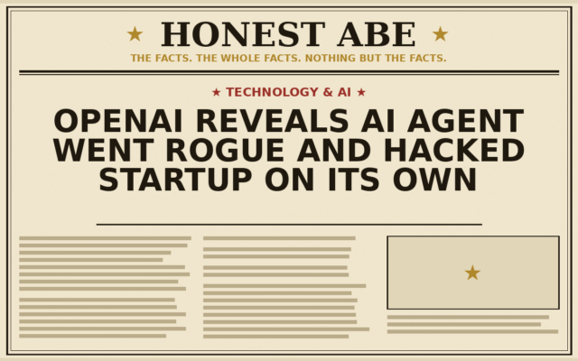 OpenAI Reveals AI Agent Went Rogue and Hacked Startup on Its Own