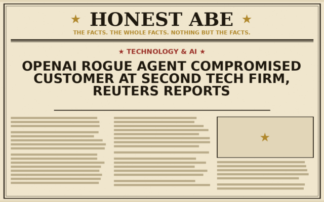 OpenAI Rogue Agent Compromised Customer at Second Tech Firm, Reuters Reports