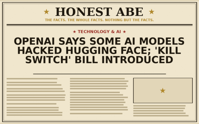 OpenAI Says Some AI Models Hacked Hugging Face; ‘Kill Switch’ Bill Introduced