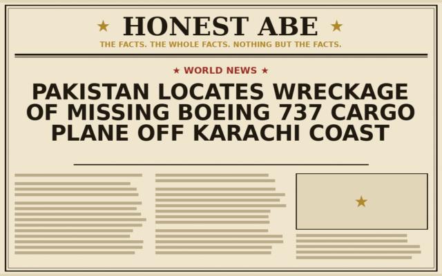 Pakistan Locates Wreckage of Missing Boeing 737 Cargo Plane Off Karachi Coast